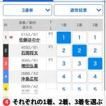実際に着順を選ぶ