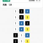 実際に届いた無料予想の買い目