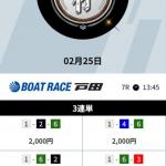 コロガシ1レース目の買い目