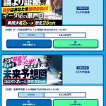 瞬間決着とコロガシに分かれている有料予想