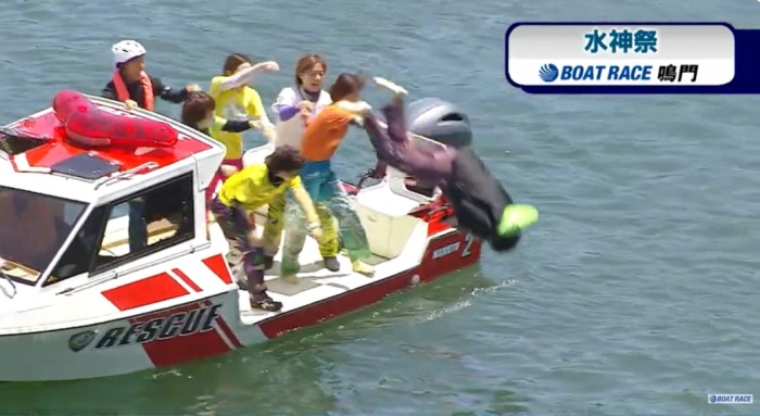 井上遥妃の初勝利を祝う水神祭の様子