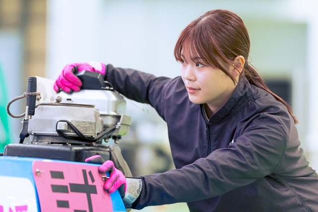 調整が万全になって艇を動かす井上遥妃