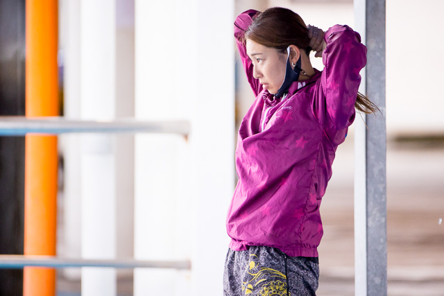 気合を入れる中村桃佳