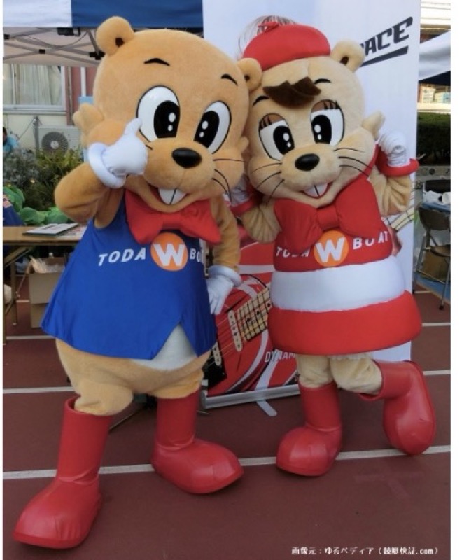 ボートレース戸田のキャラクター・ウインビーとウインク