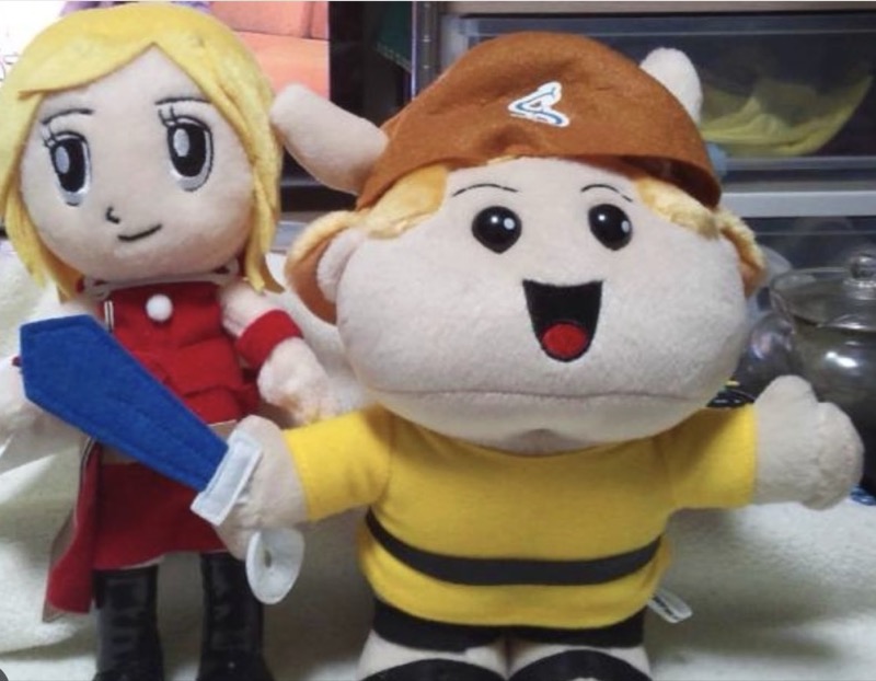 ボートレース下関のキャラクター・シーボーとシーモのぬいぐるみ