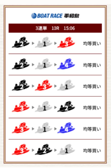 一騎当船の有料予想②